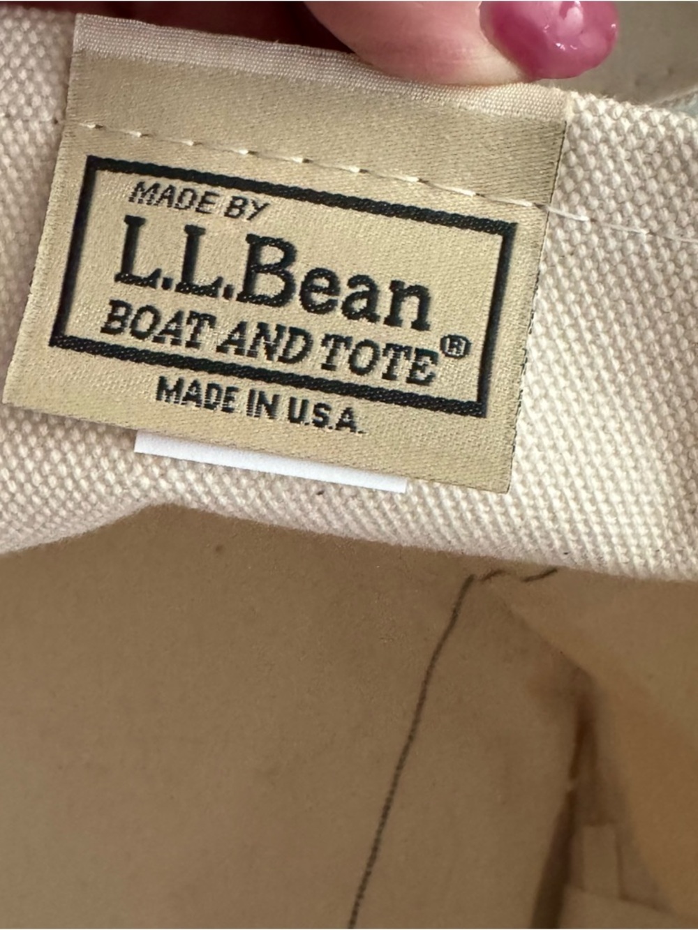 L.L. Bean Boat and Tote Natural Canvas Medium Tote